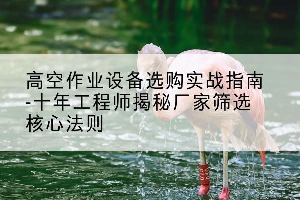 墨竹工卡剪叉式升降机厂家-高空作业设备选购实战指南-十年工程师揭秘厂家筛选核心法则