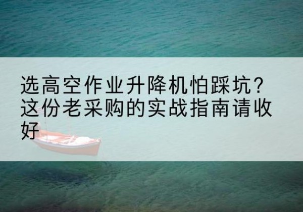 墨竹工卡高空作业升降机厂家推荐-选高空作业升降机怕踩坑？这份老采购的实战指南请收好