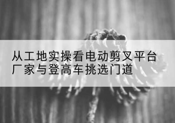 墨竹工卡电动剪叉升降平台厂家-从工地实操看电动剪叉平台厂家与登高车挑选门道
