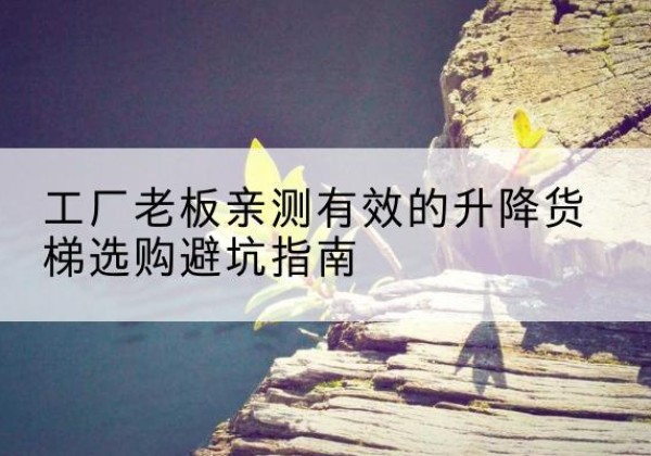 墨竹工卡升降货梯怎么选-工厂老板亲测有效的升降货梯选购避坑指南